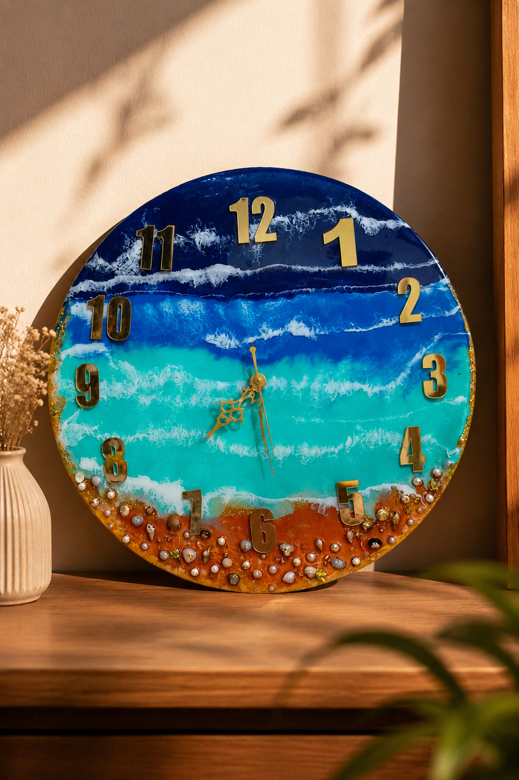 Ocean Breeze Resin Wall Clock – 12mm
