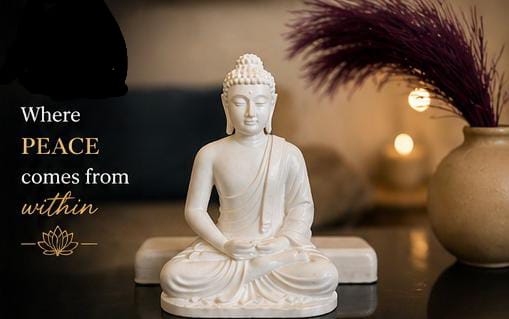Zen Buddha Statue – 3D Printed Decor ✨